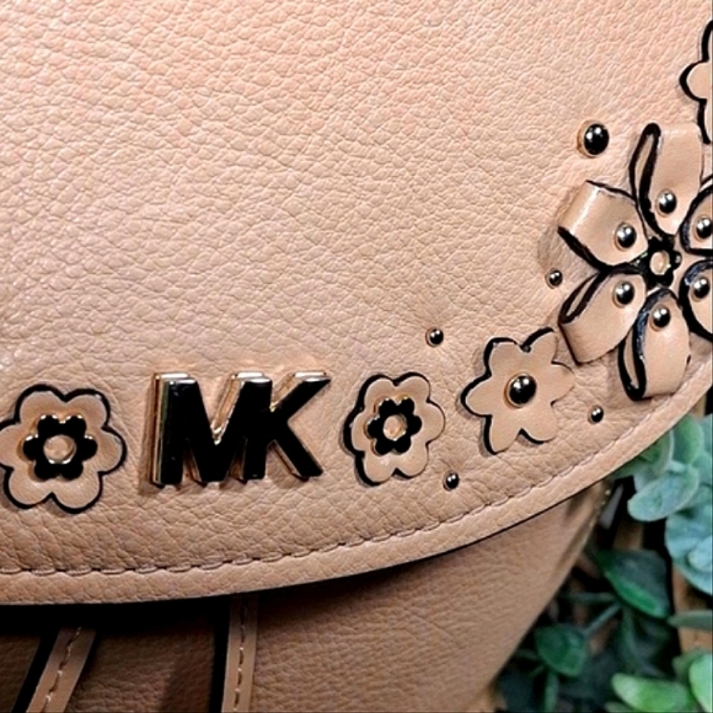 Michael Kors Evie Flower Garden Small Backpack Floral Embellisments - Picture 3 of 16
